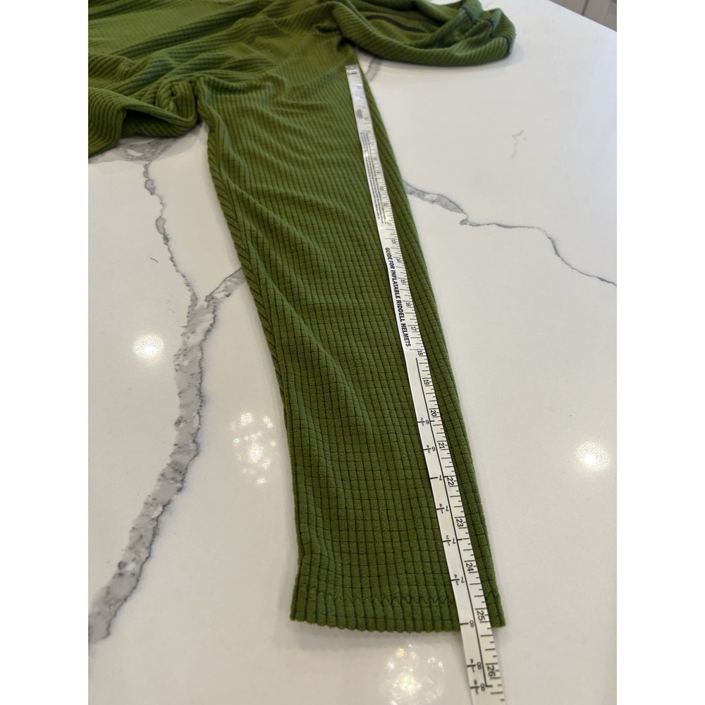 Melanzana Micro Grid Hoodie Womens M Green Fleece Pullover Outdoor Leadville CO - Picture 9 of 9